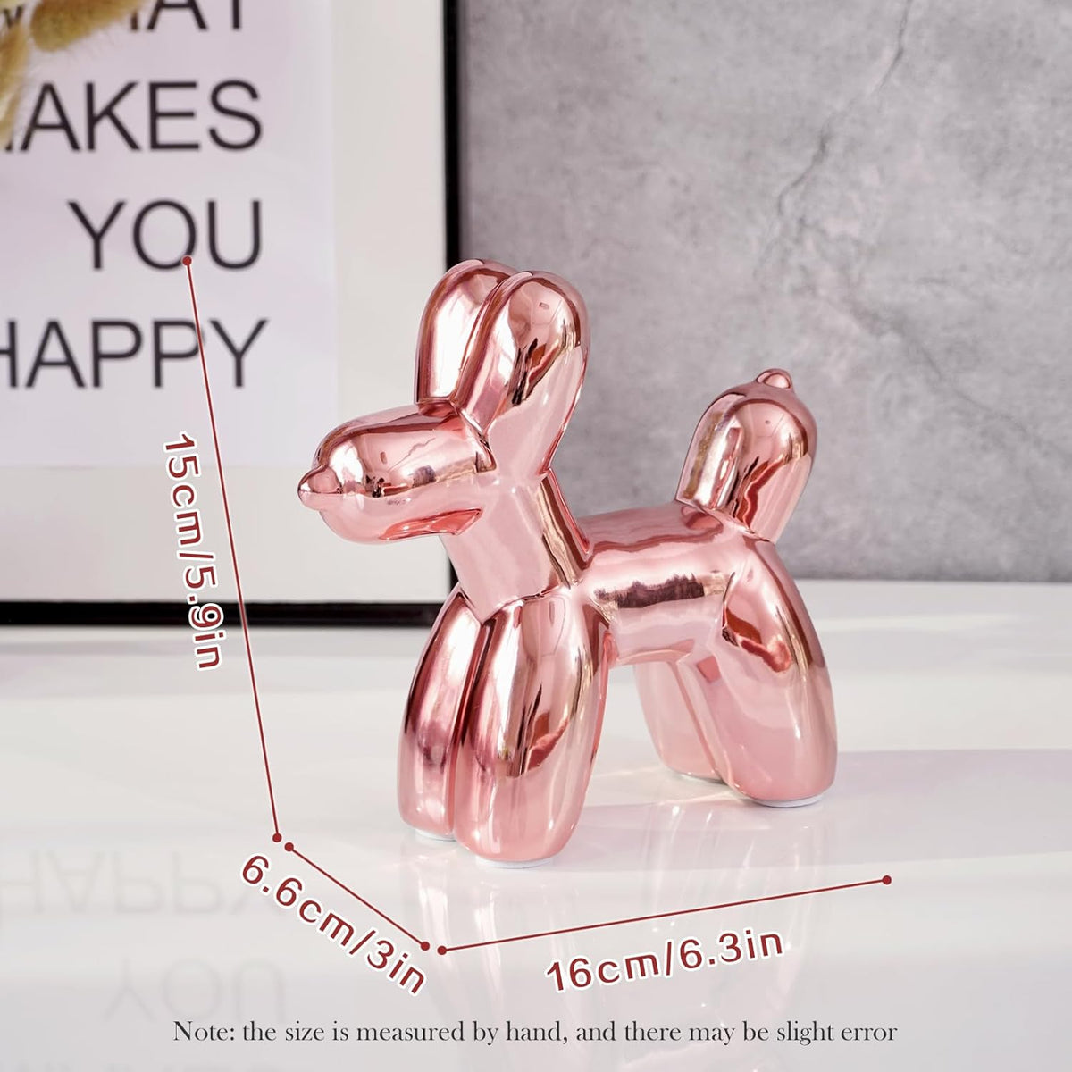 Ceramic Balloon Dog in Pink from Chic Desk Decor to Elegant Pink Decor for Bedroom A Versatile Sculptural Accent