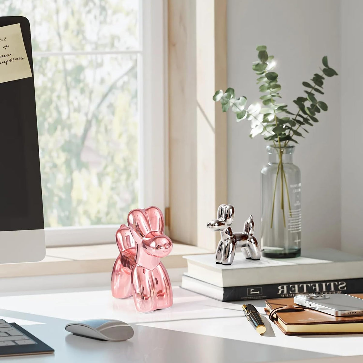 Ceramic Balloon Dog in Pink from Chic Desk Decor to Elegant Pink Decor for Bedroom A Versatile Sculptural Accent