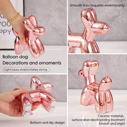Ceramic Balloon Dog in Pink from Chic Desk Decor to Elegant Pink Decor for Bedroom A Versatile Sculptural Accent