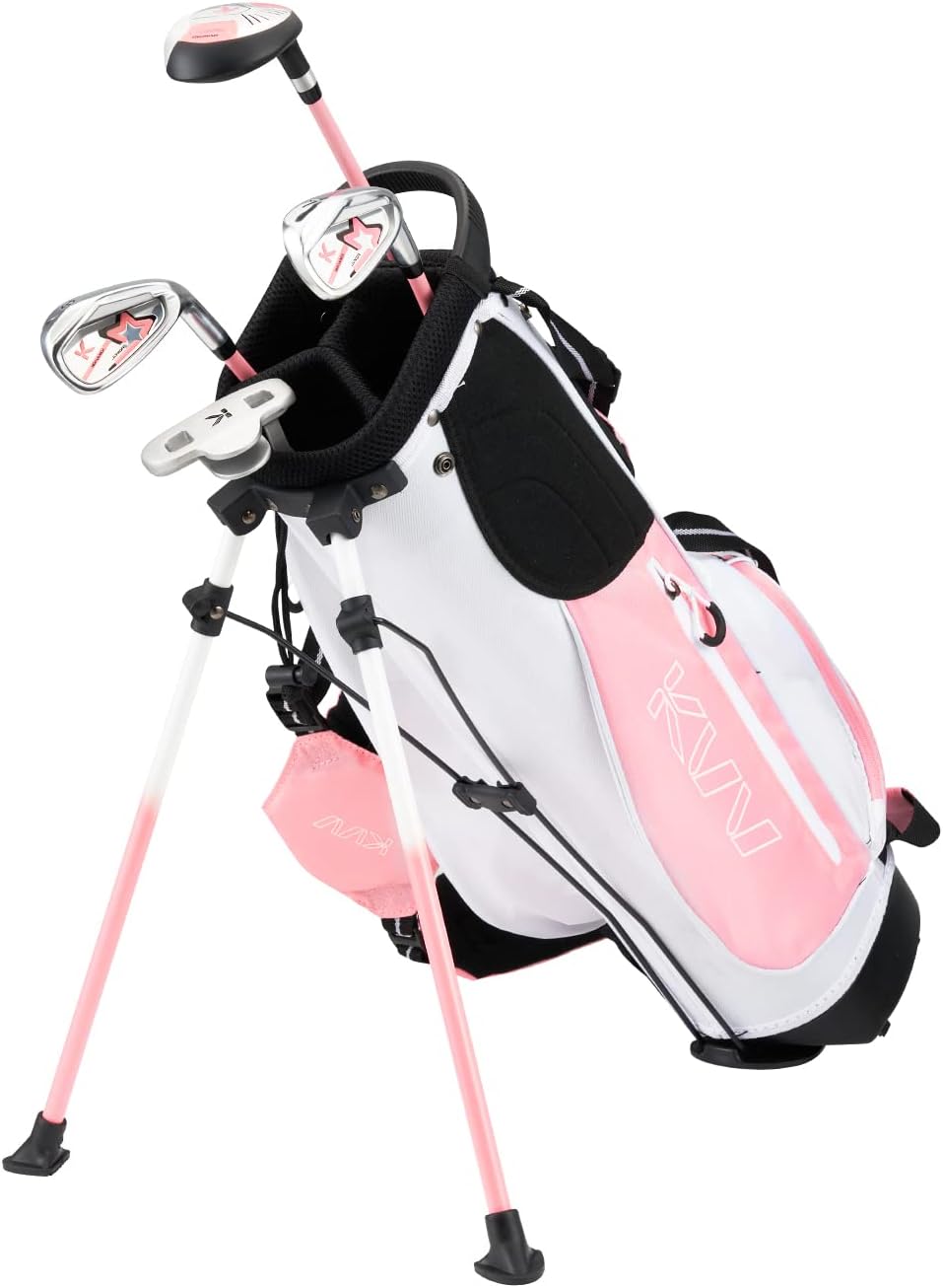 Junior Complete Golf Club Set for Kids/Children Right Hand, Includes Oversize Driver, Irons, Putter, Head Cover, Portable Golf Stand Bag