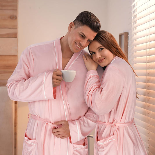 Women's Lightweight Long Bathrobe, Soft Kimono Robe for Summer