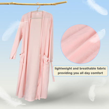 Women's Lightweight Long Bathrobe, Soft Kimono Robe for Summer