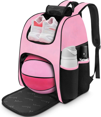 Basketball Bag, Sturdy Soccer Bag with Ball Holder, Shoe Compartment