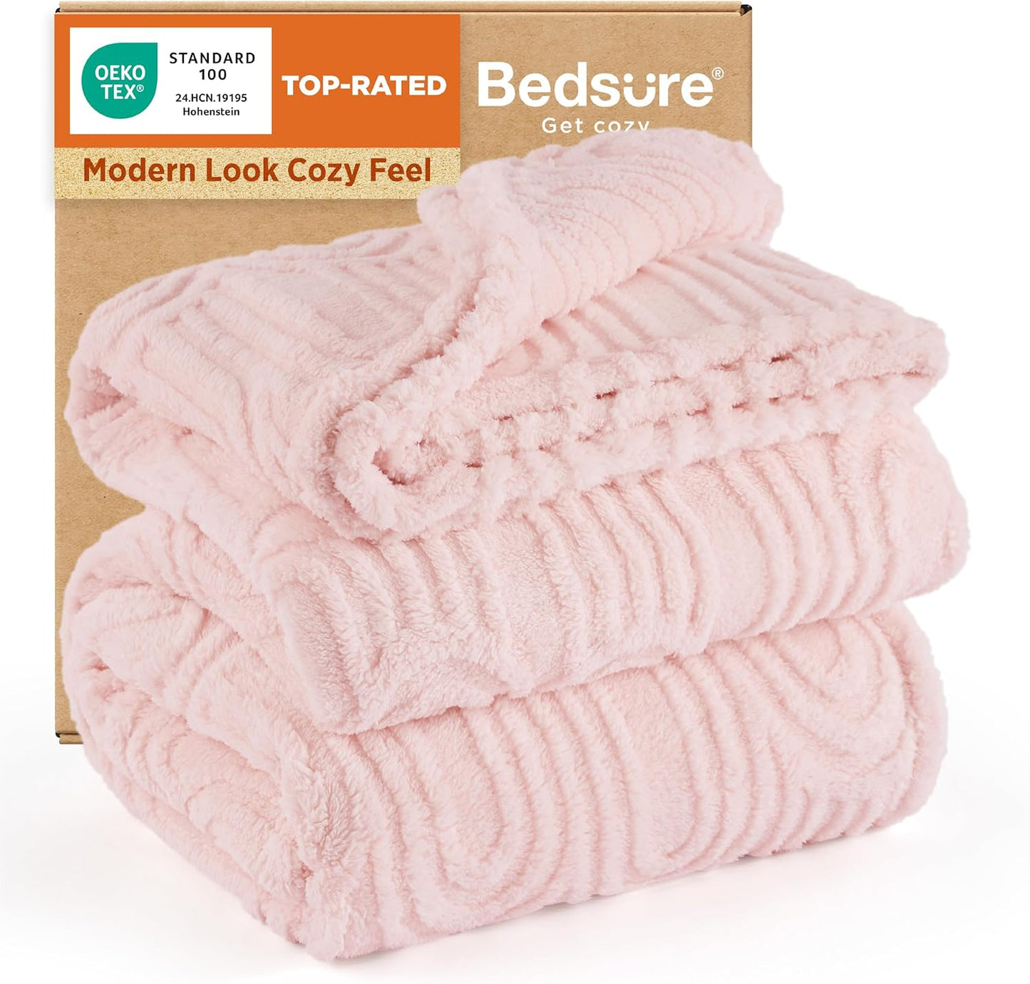 Bedsure GentleSoft Fleece King Size Blanket for Bed - Super Soft & Cozy, Fluffy Blankets for Women & Girls, Ideal for Sofa & Couch, Pink, 108x90 Inches
