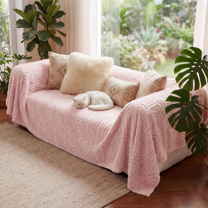 Bedsure GentleSoft Fleece King Size Blanket for Bed - Super Soft & Cozy, Fluffy Blankets for Women & Girls, Ideal for Sofa & Couch, Pink, 108x90 Inches