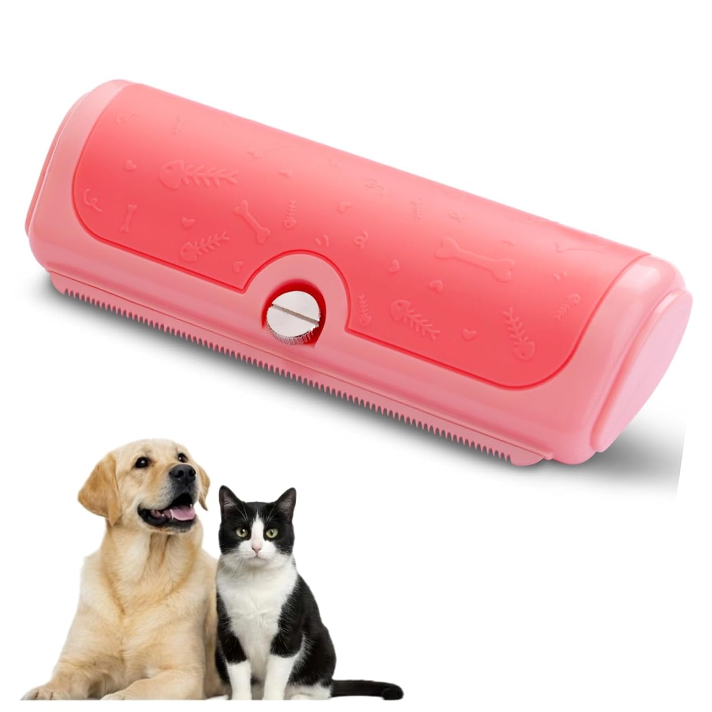 Dog and Cat Deshedding Brush for Short Hair Pets, Pink | Metal shedding blade for loose fur, short to medium coats and daily grooming
