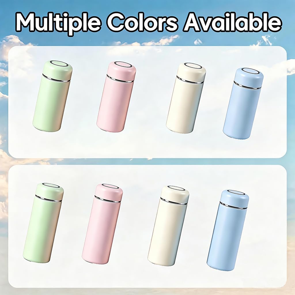 11oz Small Insulated Water Bottle, Leakproof Pocket Size for Travel, Pink