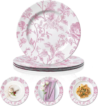 6 Pack 13inch Christmas Charger Plate Bluk Pink White French Toile
