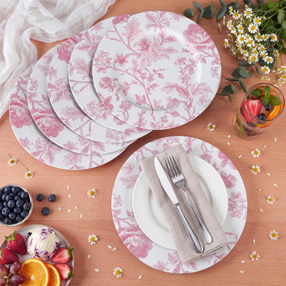 6 Pack 13inch Christmas Charger Plate Bluk Pink White French Toile