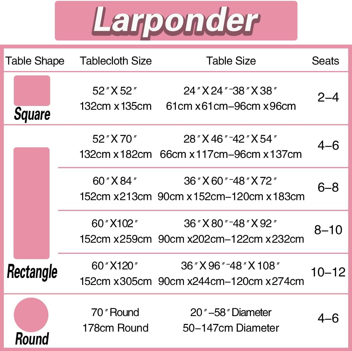 Tablecloth Rectangle, Jacquard, 52" x 70", Pink