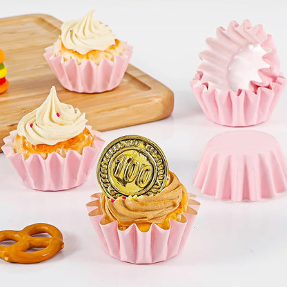 Heavy Duty Pink Mini Cupcake Liners Small Muffin Baking Cups 200pcs