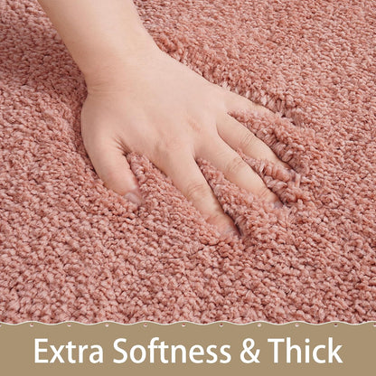 AROGAN Luxury Long Bathroom Runner Rug, Non Slip Bath Mat, 24x72 Inch Pink