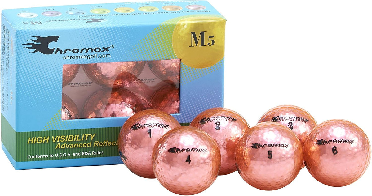 Metallic M5 Colored Golf Balls (Pack of 6)