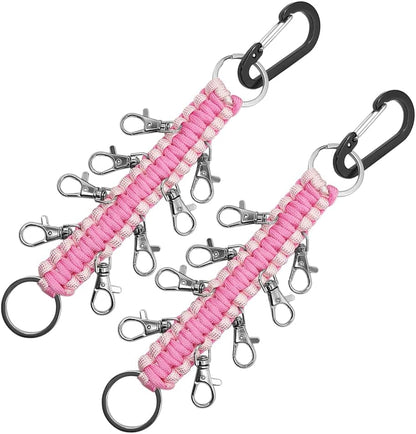 2PCS Cheer Bows Holders Paracord Handmade Cheer Bow Accessories for Cheerleading Teen Grils High School Sports