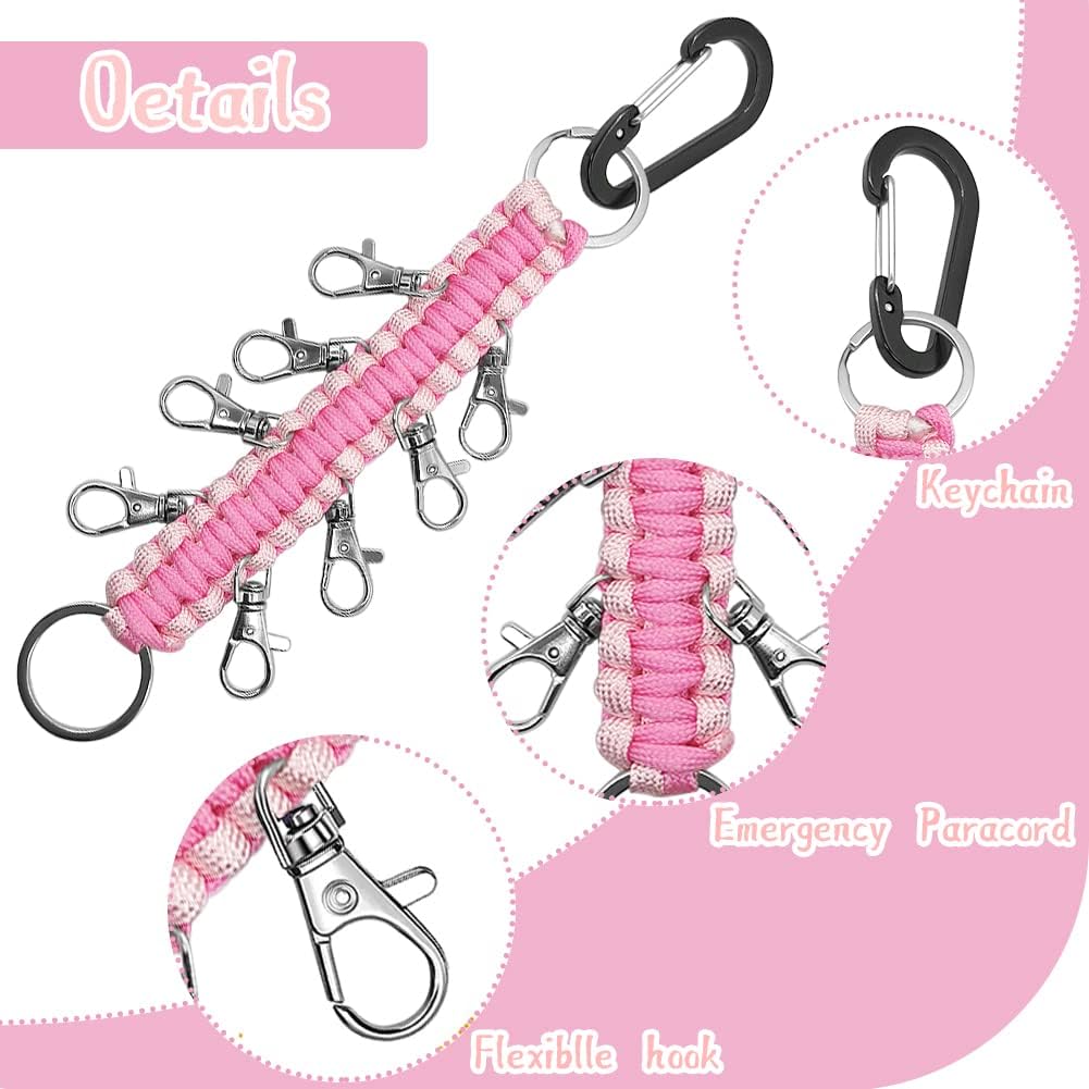 2PCS Cheer Bows Holders Paracord Handmade Cheer Bow Accessories for Cheerleading Teen Grils High School Sports