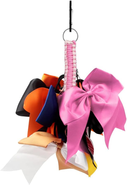 2PCS Cheer Bows Holders Paracord Handmade Cheer Bow Accessories for Cheerleading Teen Grils High School Sports