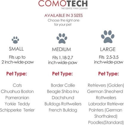 Professional 7 in 1 Dog Paw Cleaner for Dogs & Cats - Includes 1 Portable Paw Washer, 1 Bath Brush, 2 Dog Toothbrushes and 3 Absorbent Towels Note: Fits Paws up to 2 Inches Wide (Small, Light Pink)