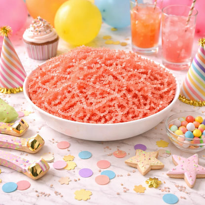 Colar Pink Crinkle Cut Paper Shred Filler, 5oz Decorative Gift Basket Filler, Cushioning Packing Material for Gift Boxes, Bags, DIY Crafts, Party Supplies & Shipping Protection