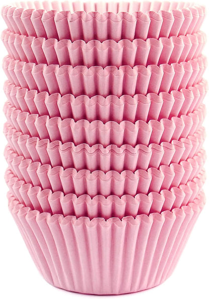 Standard Size Baking Cups Valentine's Day Cupcake Liners 200 Pcs (Light Pink)