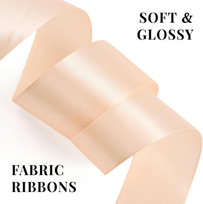 Pastel Orange Ribbon 1-1/2 Inch x 100 Yards, Satin Ribbon