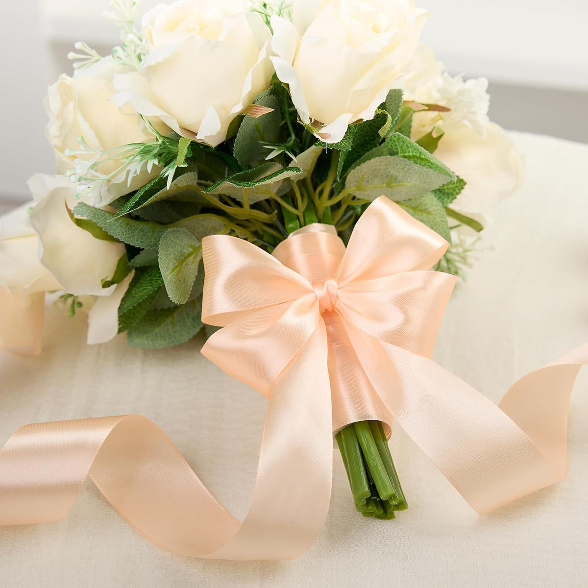 Pastel Orange Ribbon 1-1/2 Inch x 100 Yards, Satin Ribbon