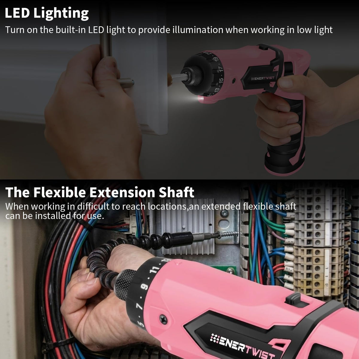 Cordless Electric 8V Pink Screwdriver with 82 Accessory Kit