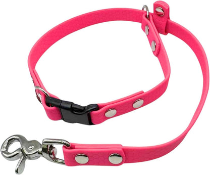 XyloLoop Clip-N-Grip Waterproof Non-Slip Grooming Loop for Dogs – Quick-Release Safety Clip, Anti-Escape, Trigger Snap Attachment for Tub & Table, Odor-Resistant PVC Coated Webbing 24" (Hot Pink)