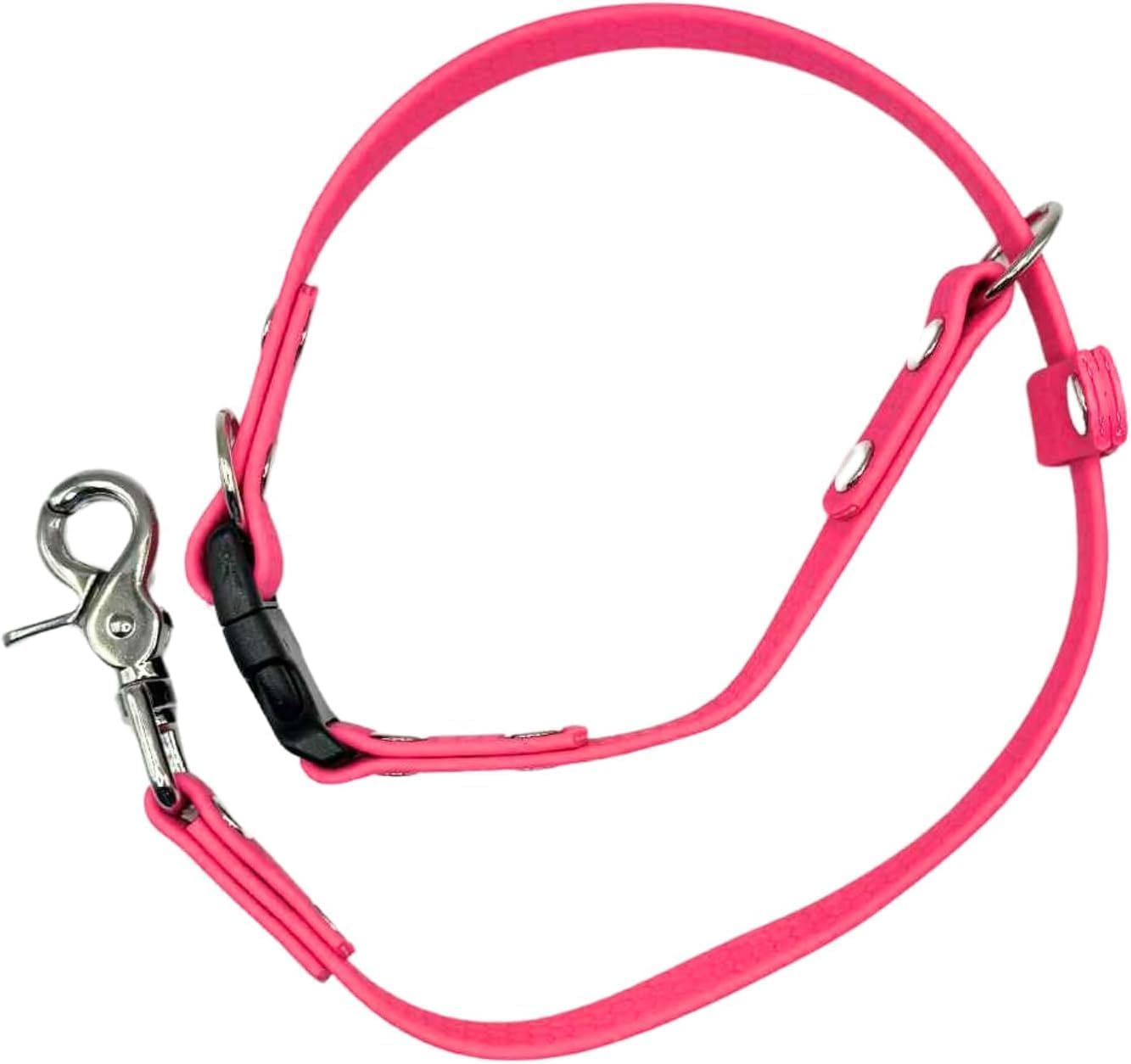 XyloLoop Clip-N-Grip Waterproof Non-Slip Grooming Loop for Dogs – Quick-Release Safety Clip, Anti-Escape, Trigger Snap Attachment for Tub & Table, Odor-Resistant PVC Coated Webbing 24" (Hot Pink)