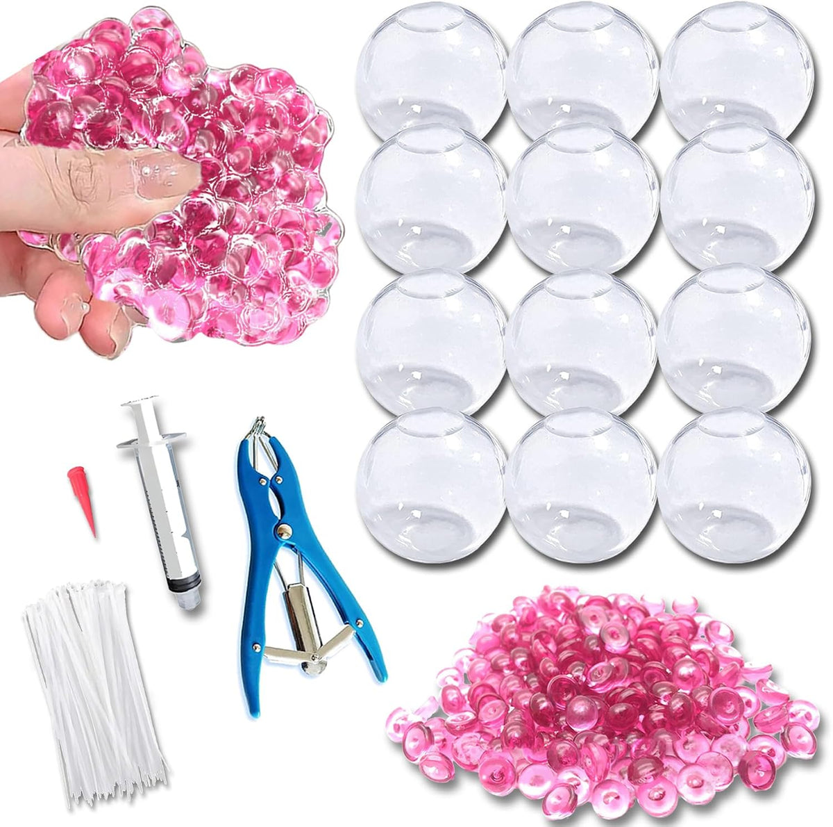 12PCS DIY Stress Ball Making Kit, Squishy Stress Ball Maker