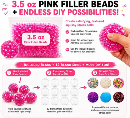 12PCS DIY Stress Ball Making Kit, Squishy Stress Ball Maker