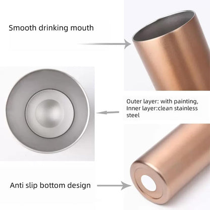 Double Wall 18/8 Stainless Steel Vacuum slim skinny tumbler with straw and lid, insulated travel mug keeping beverage cold and warm (pink, 20oz)