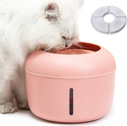 Cat Dog Water Fountain, 2.5L/84Oz Ultra-Quiet Pet Water Fountain Automatic Cat Water Dispenser Electric Water Drinking Fountain for Cats, Dogs with Filter, Water Level Window