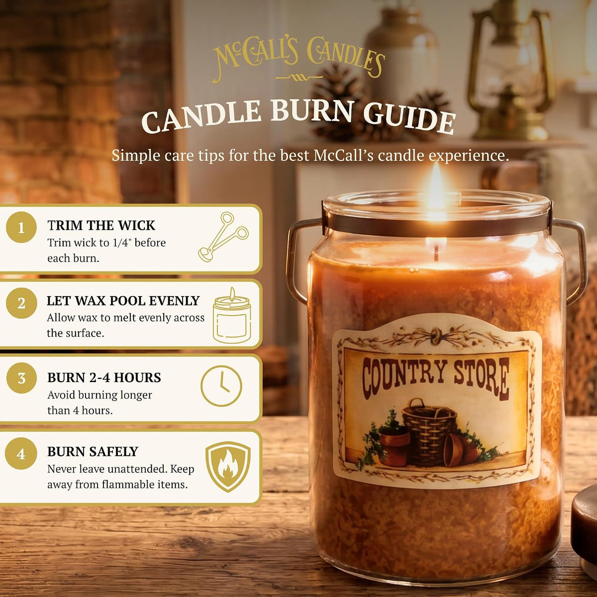 Ginger Peach 16 oz Vintage Mason Jar Candle with Carrying Handle