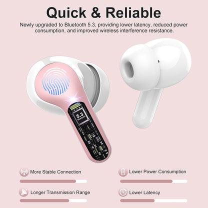Wireless Earbuds, Bluetooth 5.4 Headphones HiFi Stereo, Bluetooth Earbuds
