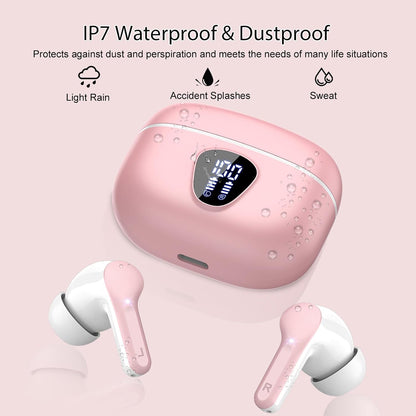 Wireless Earbuds, Bluetooth 5.4 Headphones HiFi Stereo, Bluetooth Earbuds