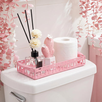 Pink Bow Toilet Paper Basket Toilet Tank Paper Holder with Handle