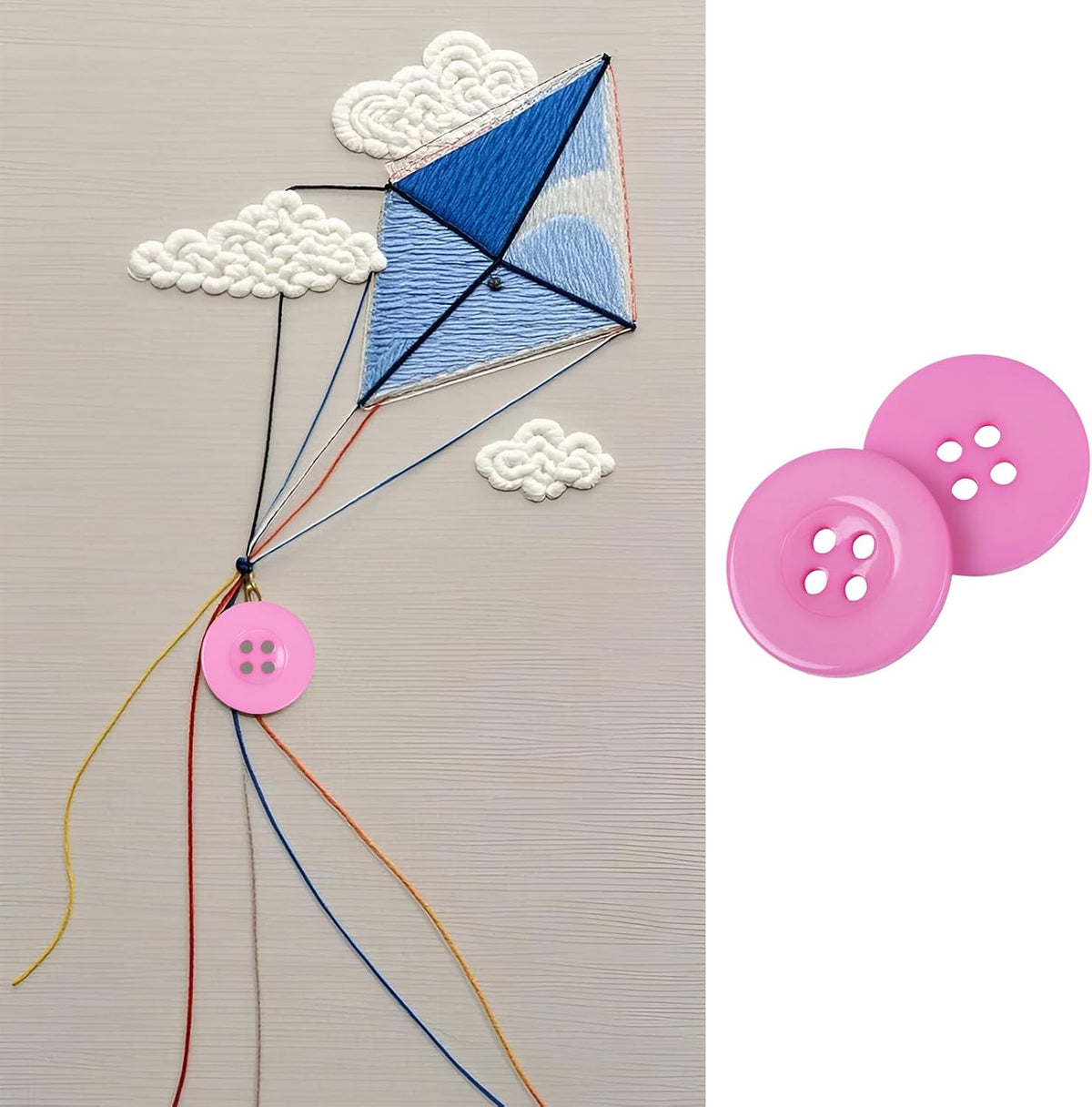 80PCS 3/4In Pink Buttons for Crafts,Sewing Clothes DIY