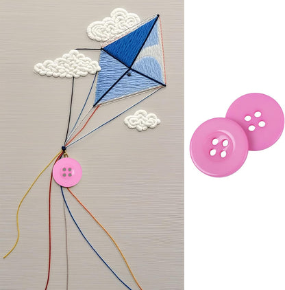 80PCS 3/4In Pink Buttons for Crafts,Sewing Clothes DIY