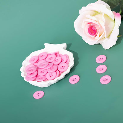 80PCS 3/4In Pink Buttons for Crafts,Sewing Clothes DIY