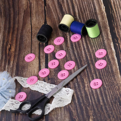 80PCS 3/4In Pink Buttons for Crafts,Sewing Clothes DIY
