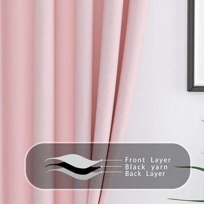 Pink Valance Small Curtain 16 inches Long Kitchen Window Curtains Over Sink Girls Room Living Room Darkening Rod Pocket Triple Weave Short Little Mini Window Curtain Topper Bedroom Bathroom 1 Panel