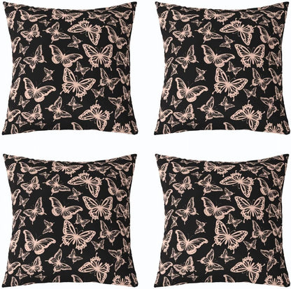 Girls Butterfly Throw Pillow Covers Set of 2 22"x 22" Kids Light Pink Cushion Case for Sofa Couch Bed Chair Car, Beautiful Butterflies Pattern Decor Pillowcase Room Decor