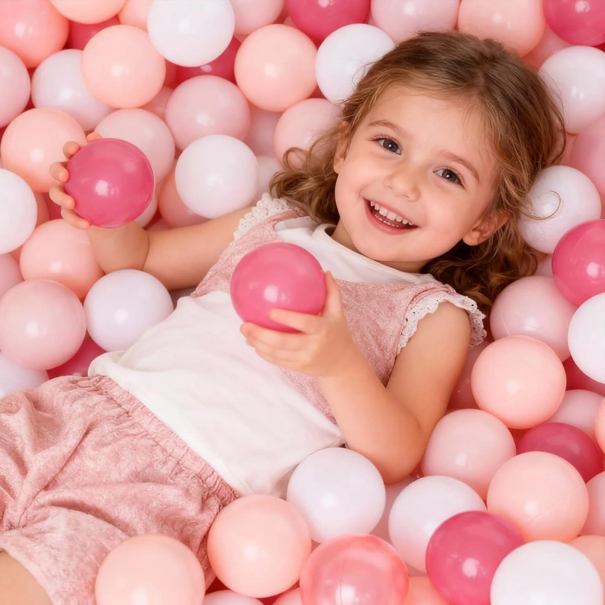 Ball Pits Balls for Toddlers Pack of 50 100 200 Plastics Shape Ball Non-Phthalate Non-BPA Non-Toxic 2.2-Inch Crush Proof Play Balls