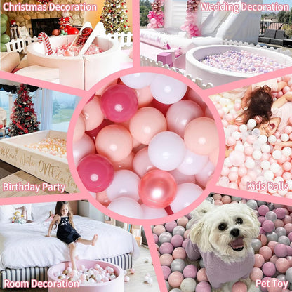Ball Pits Balls for Toddlers Pack of 50 100 200 Plastics Shape Ball Non-Phthalate Non-BPA Non-Toxic 2.2-Inch Crush Proof Play Balls