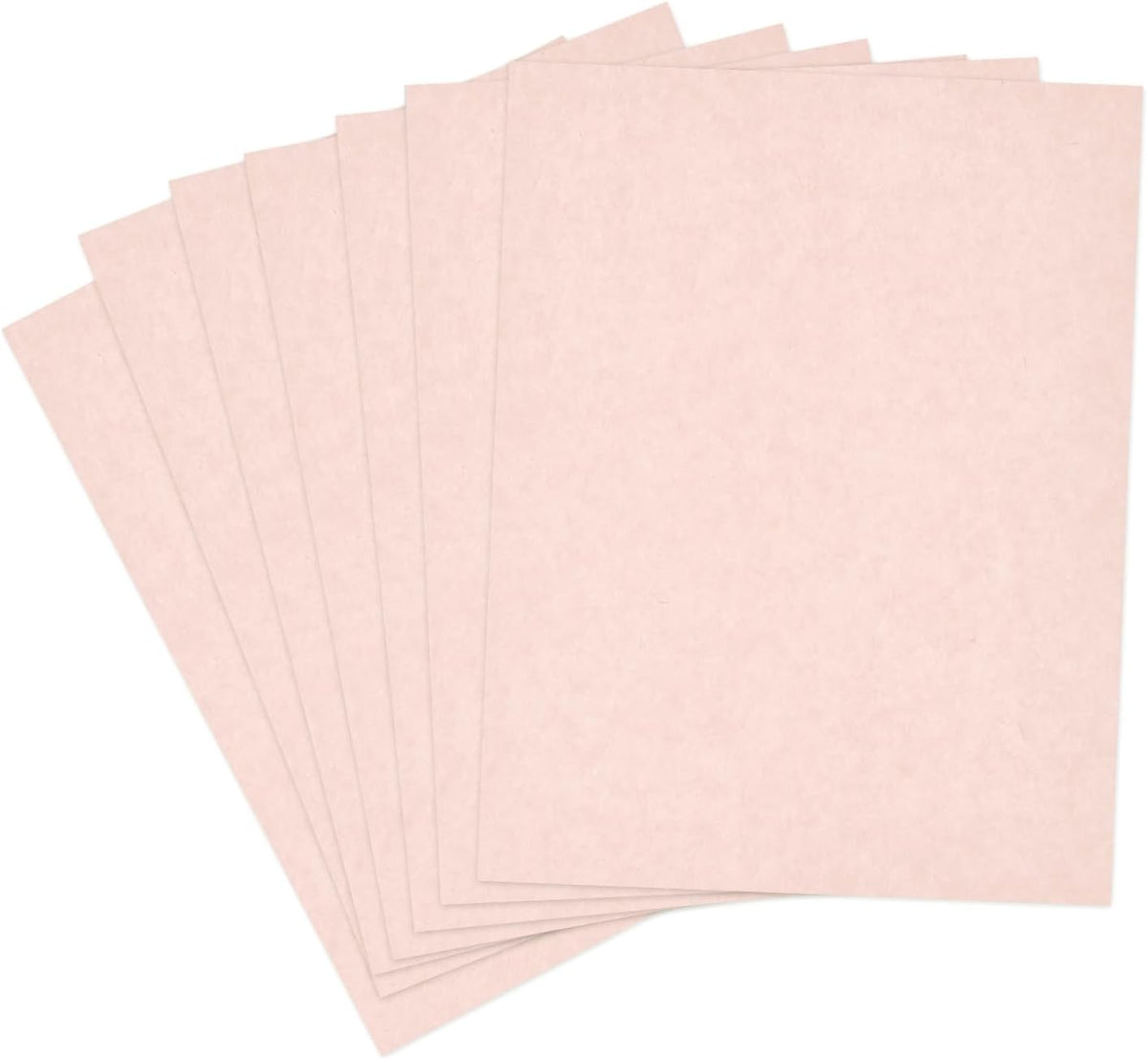 50 Sheets Pink Parchment Cardstock 8.5x11, 65lb Light Pink Cardstock