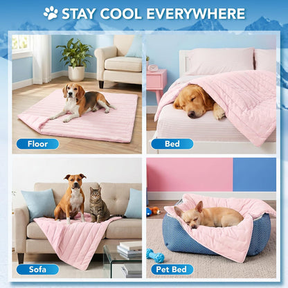 Dog Cooling Mat Blanket Pet Pad for Small Medium Cat, Medium 29x40