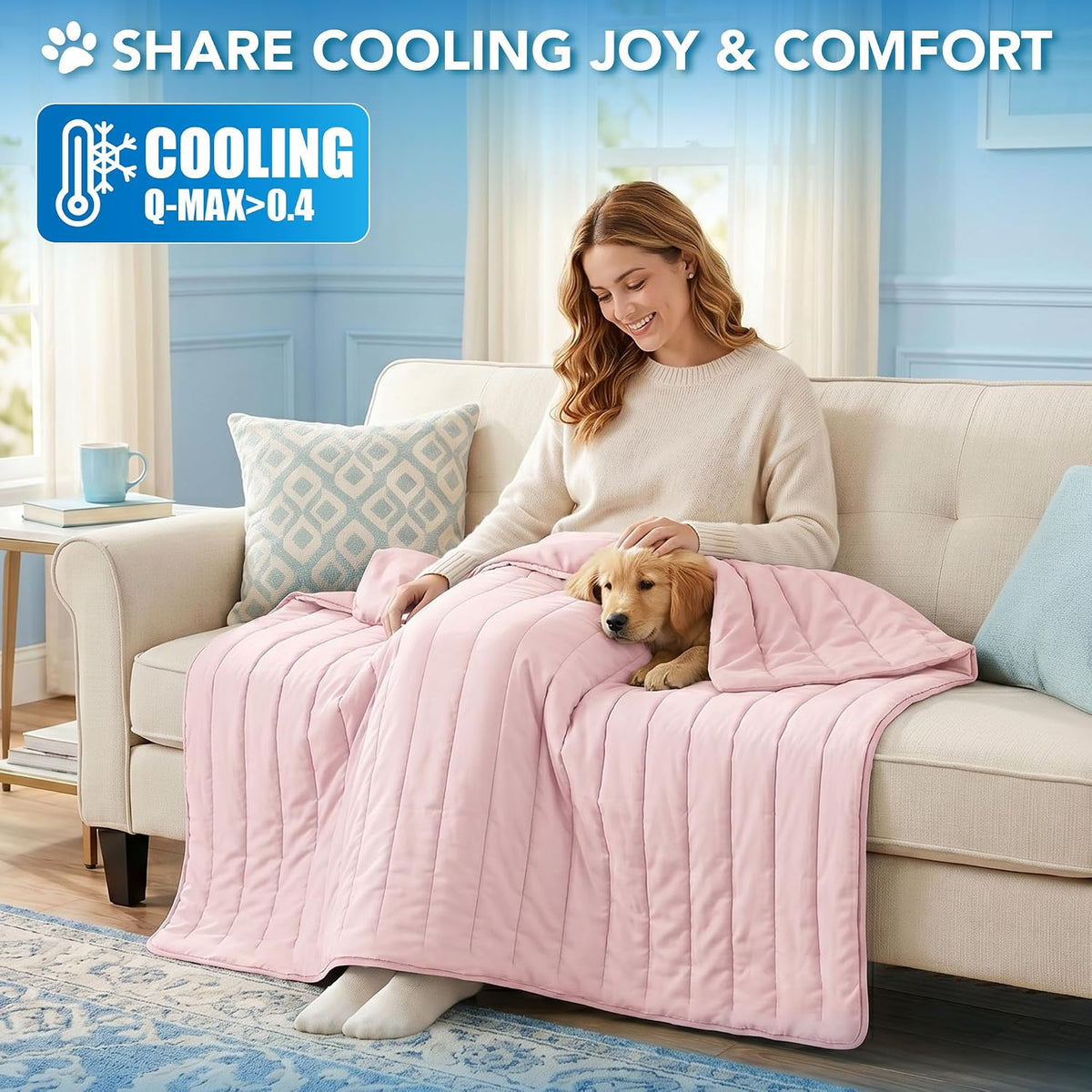 Dog Cooling Mat Blanket Pet Pad for Small Medium Cat, Medium 29x40