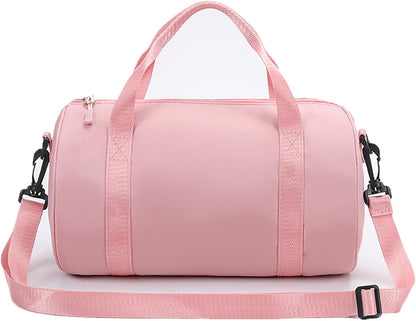 Ballet Dance Bag Mini Gym Bag Lightweight Small Duffle Bag 10L Cute Crossbody Bag for Yoga Swimming Sport (Pink)