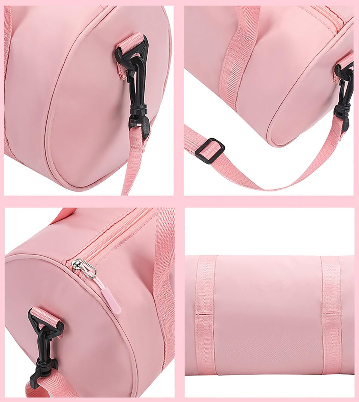 Ballet Dance Bag Mini Gym Bag Lightweight Small Duffle Bag 10L Cute Crossbody Bag for Yoga Swimming Sport (Pink)