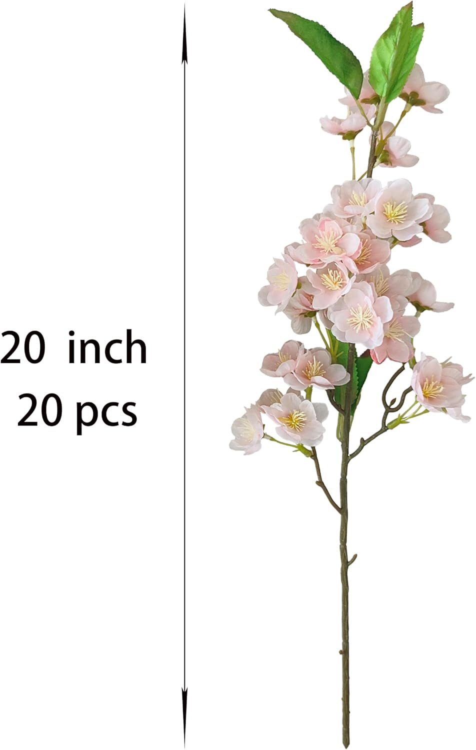 Cherry Blossom Branches 20 Pcs Pink for Home Wedding Decor